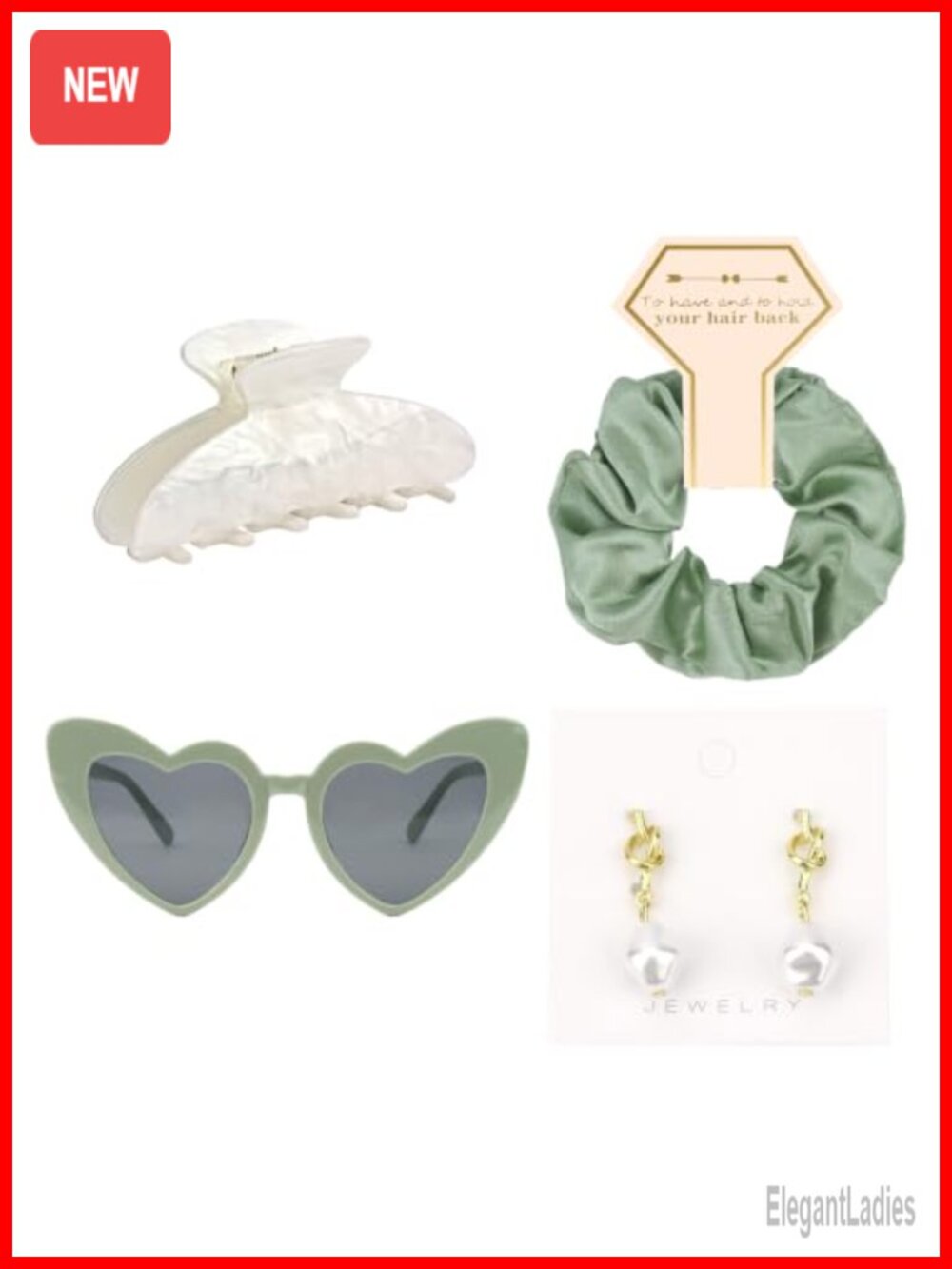Bridesmaid Proposal Gift Set Satin Scrunchies Heart Sunglasses Pearl Earrings